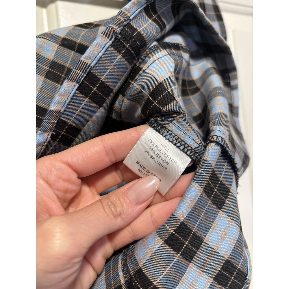 Lovers + Friends XS Plaid Puff Sleeve Square Top - Picture 6 of 9